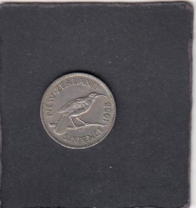 Beschrijving: 6 Pence HUIA BIRD 